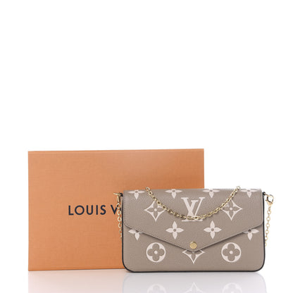 Louis Vuitton Empreinte Monogram Giant Felicie Pochette Tourterelle Creme 11 of 11
