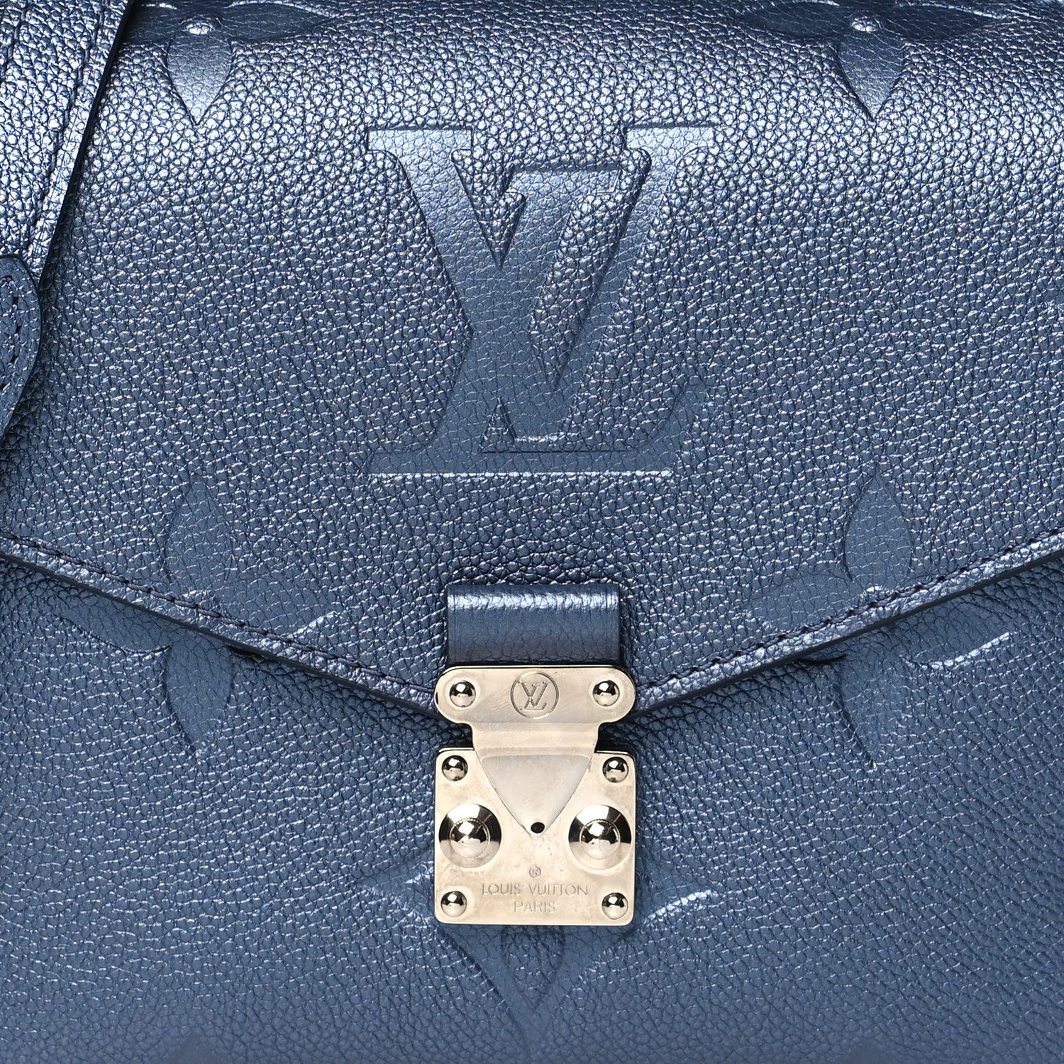 Louis Vuitton Metallic Empreinte Monogram Giant Pochette Metis Navy Nacre 7 of 10