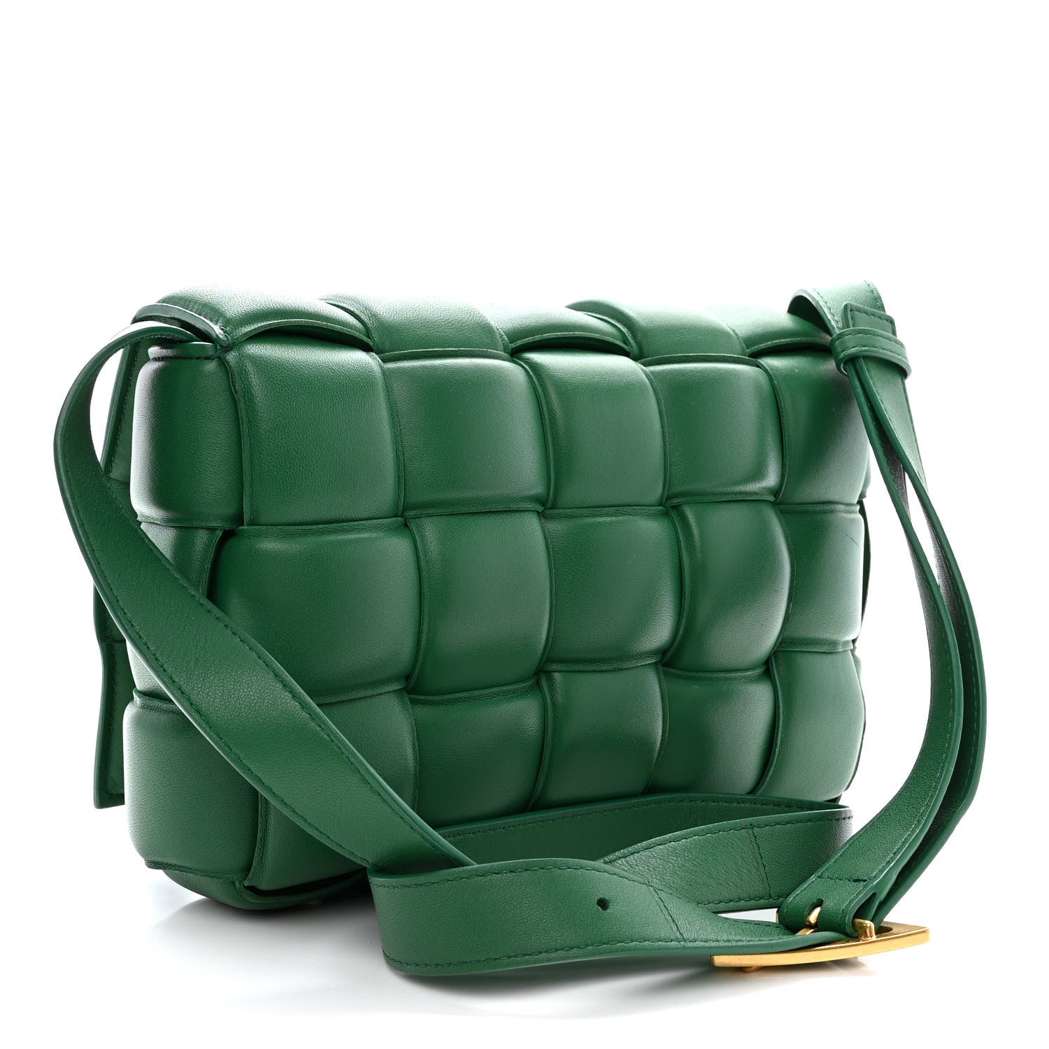 Bottega Veneta Nappa Maxi Intreccio Padded Cassette Crossbody Bag Racing Green 3 of 14