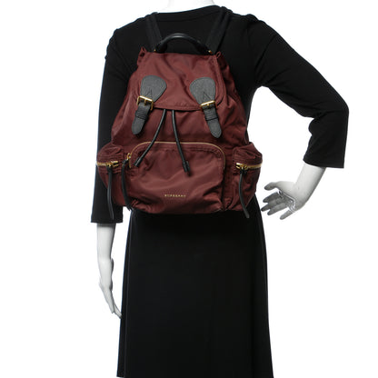 Burberry Nylon Medium Rucksack Backpack Burgundy Red 2 of 16