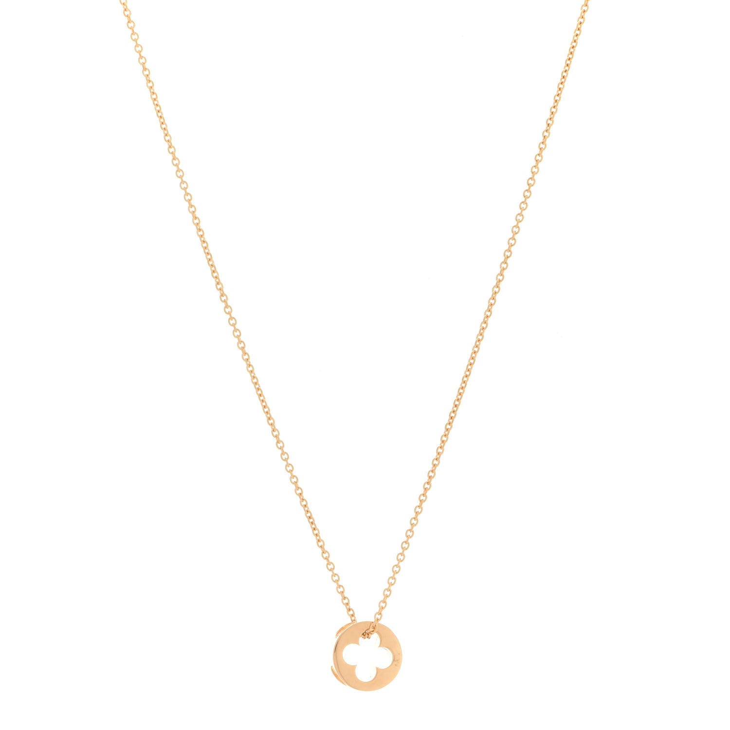Louis Vuitton 18K Yellow Gold Empreinte Pendant Necklace 1 of 7