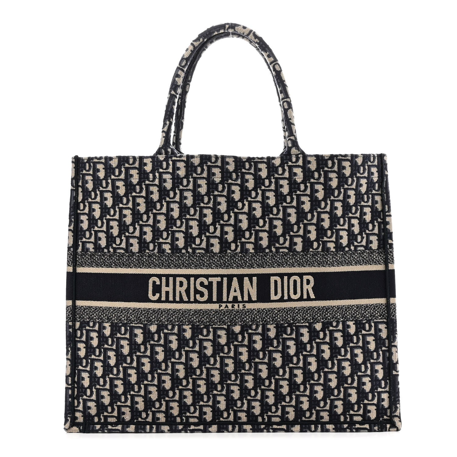 Christian Dior Oblique Large Book Tote Blue Multicolor 1 of 12