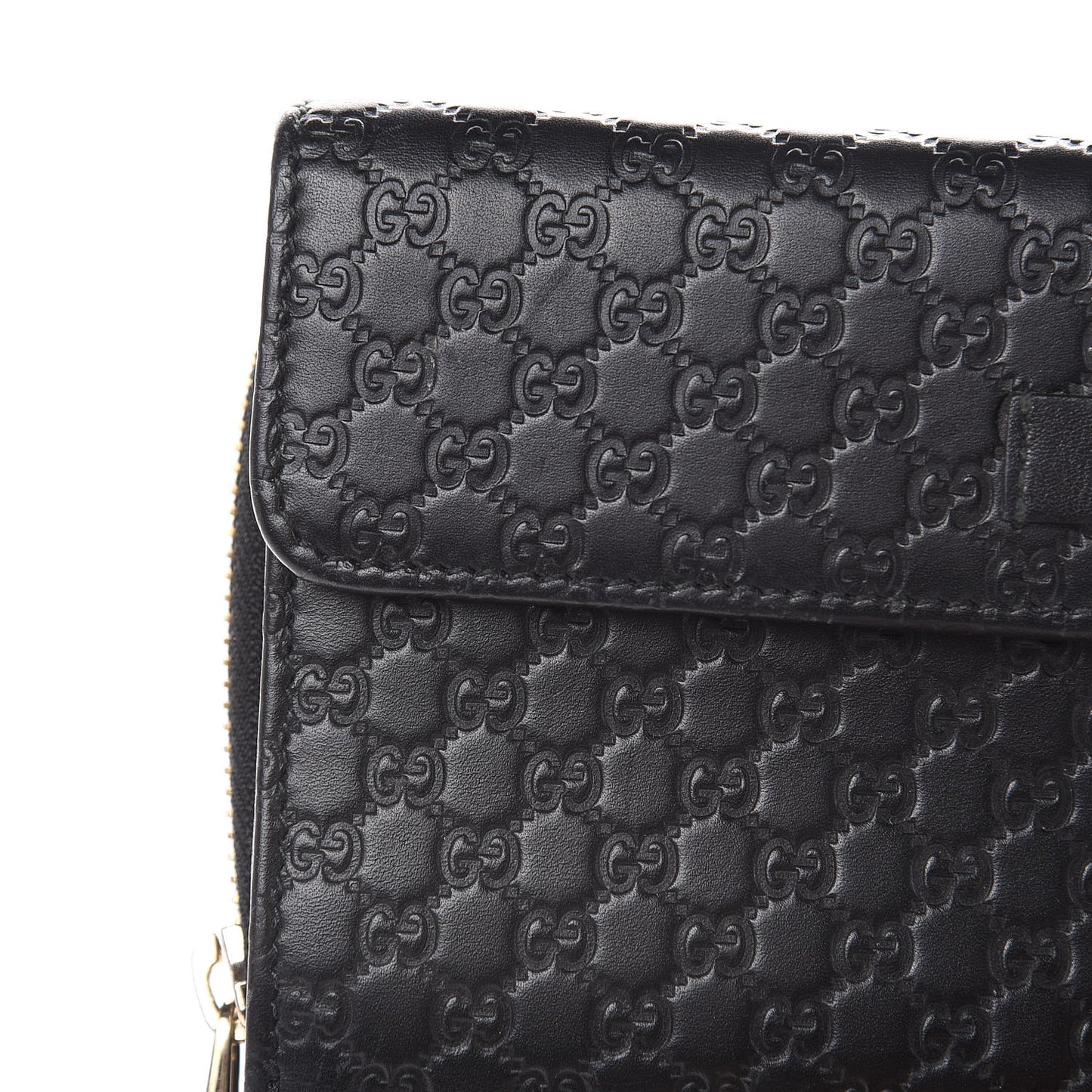 Soft Microguccissima Continental Zip Wallet Black
