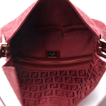 Fendi Zucchino Baguette Burgundy 5 of 14