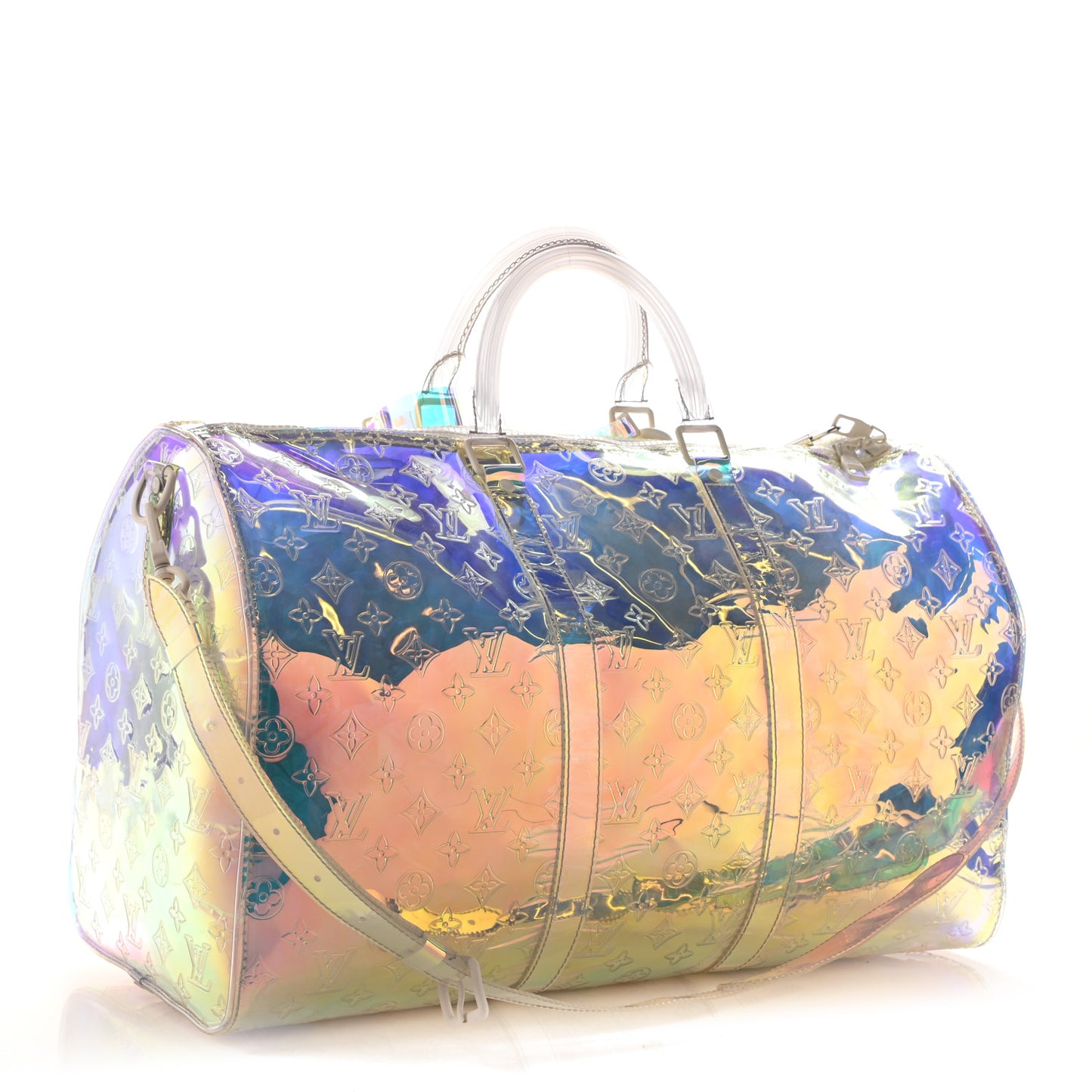 PVC Monogram Keepall Bandouliere 50 Iridescent Prism