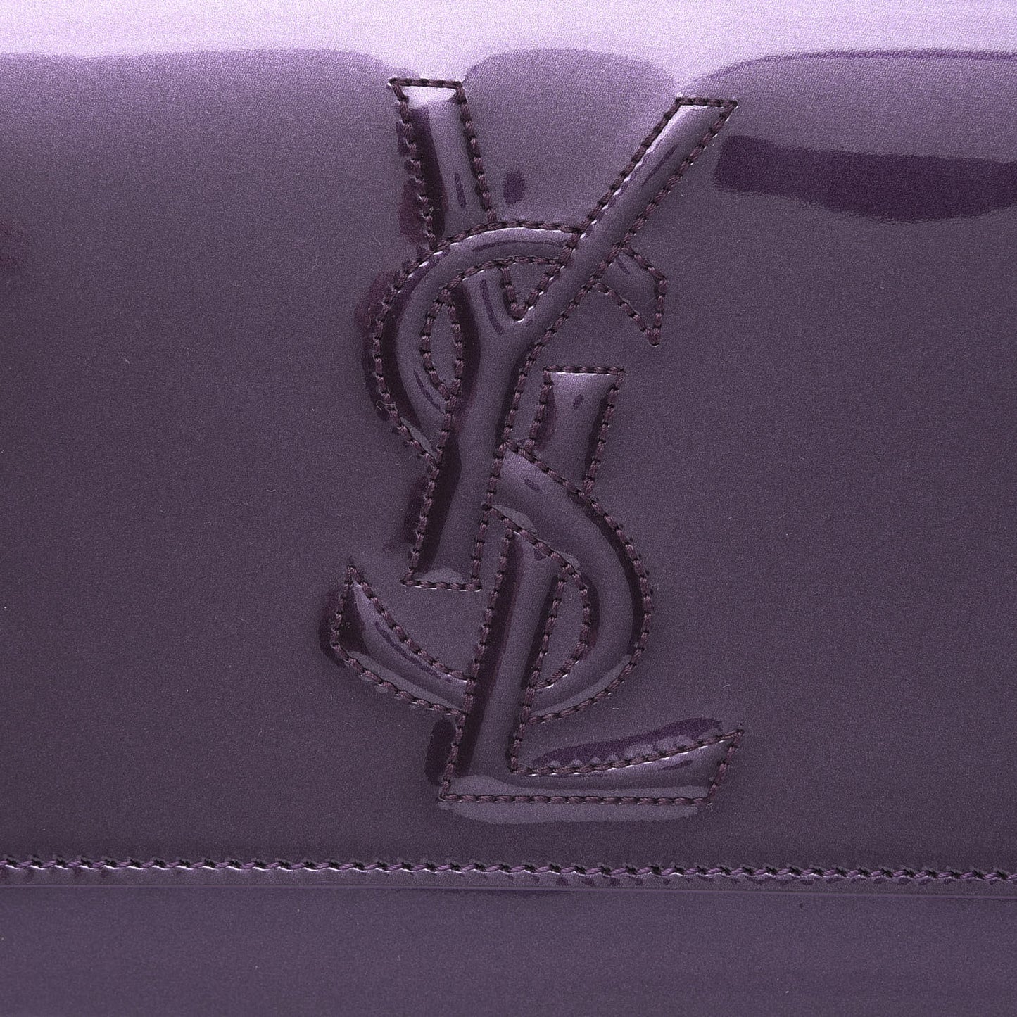 Patent Calfskin Monogram Large Belle De Jour Clutch Purple