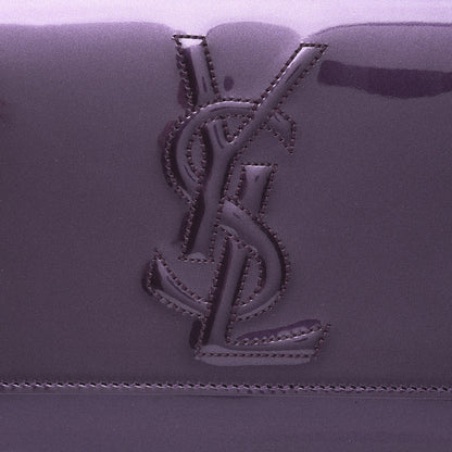 Saint Laurent Patent Calfskin Monogram Large Belle De Jour Clutch Purple 8 of 8