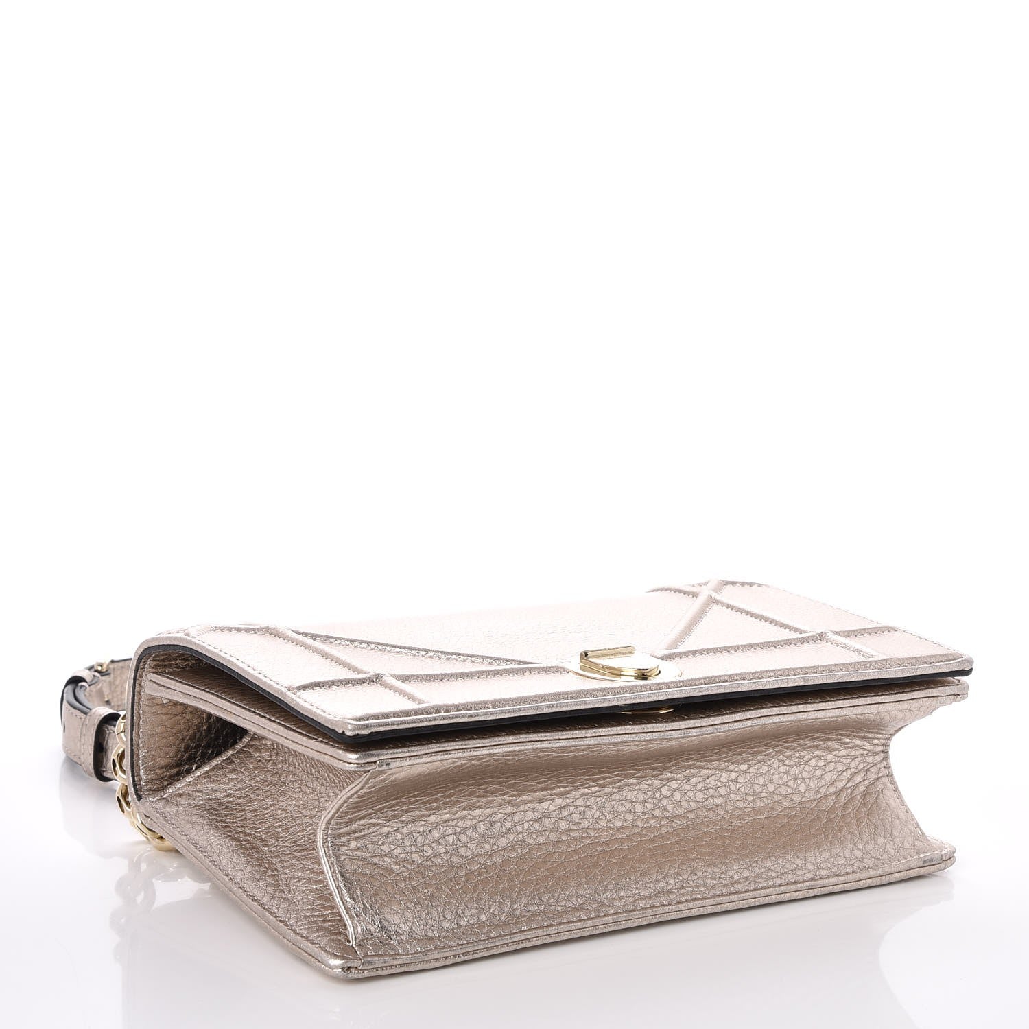 Christian Dior Metallic Grained Calfskin Small Diorama Flap Bag Copper 4 of 12