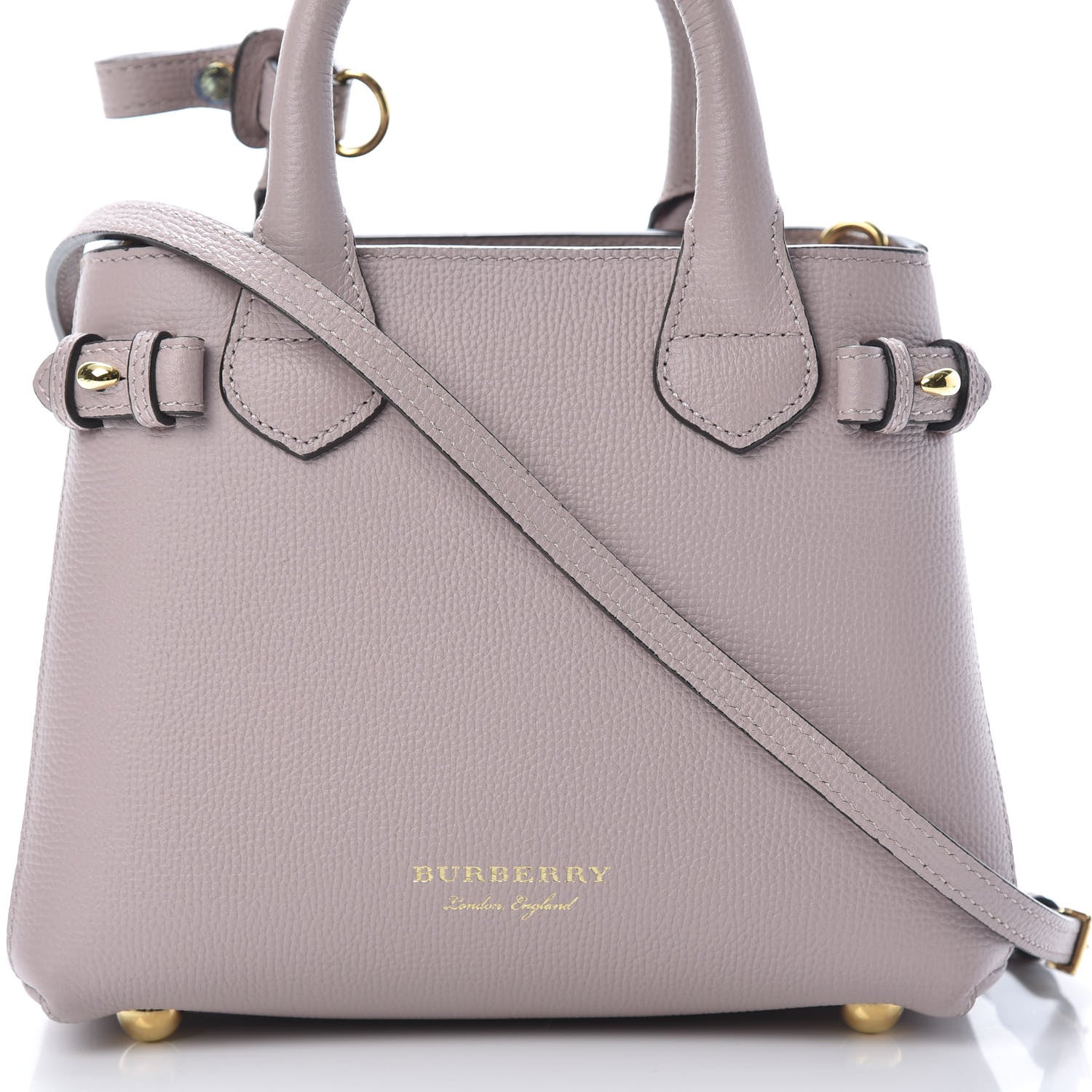 Burberry Grainy Calfskin House Check Baby Banner Tote Pale Orchid 9 of 11
