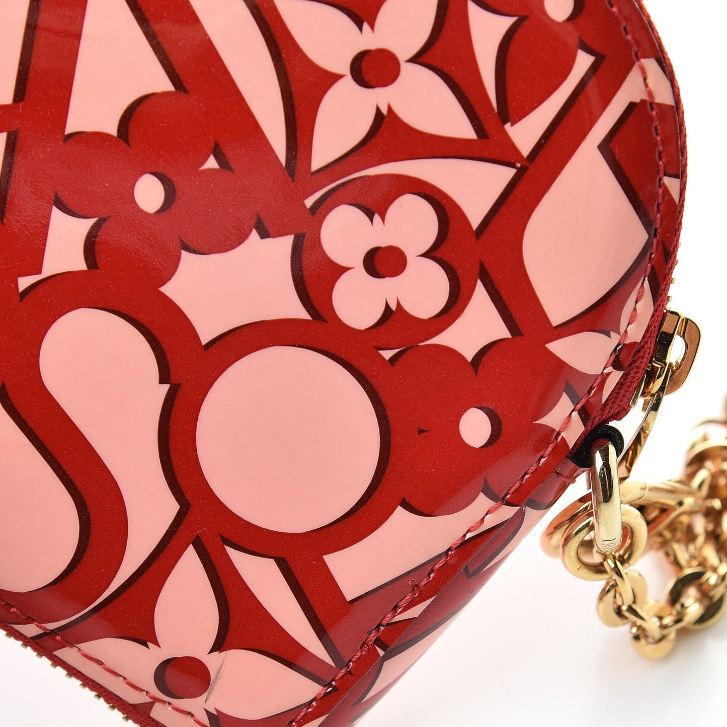 Patent Sweet Monogram Coeur Heart Coin Purse Pomme D'Amour
