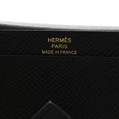 Hermes Epsom Bearn Card Holder Wallet Black 6 of 7