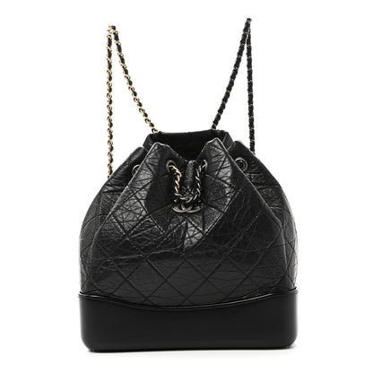 Chanel Aged Calfskin Quilted Small Gabrielle Backpack Black 1 of 10