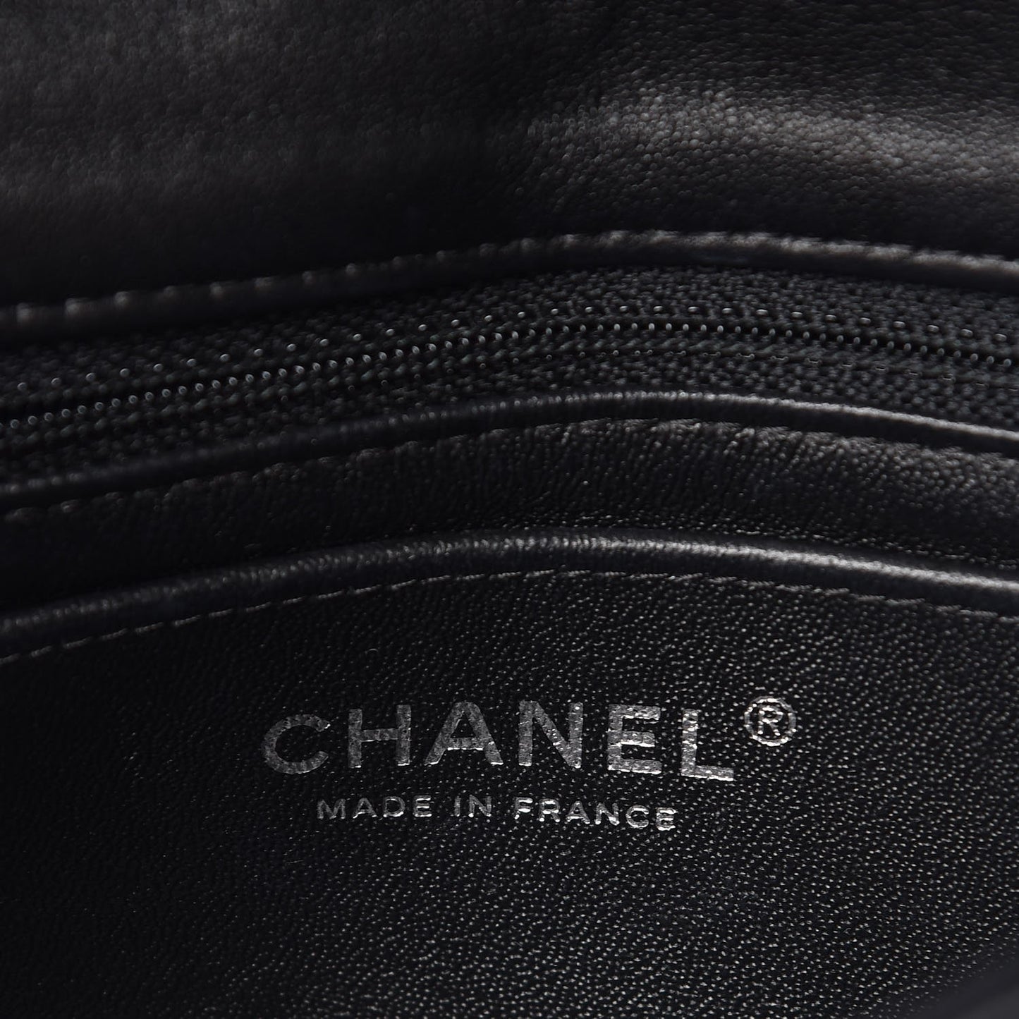Lambskin Quilted Mini Rectangular Flap Black