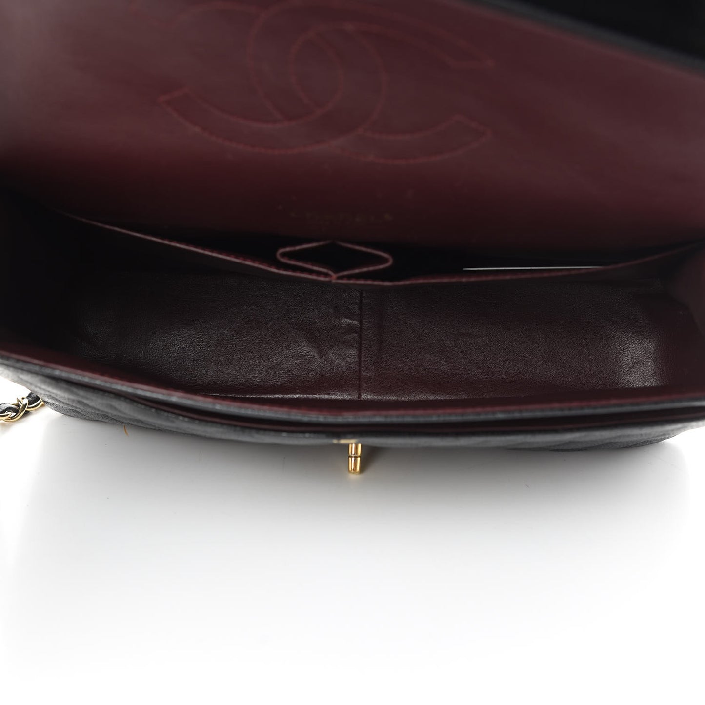 Caviar Quilted Maxi Double Flap Black
