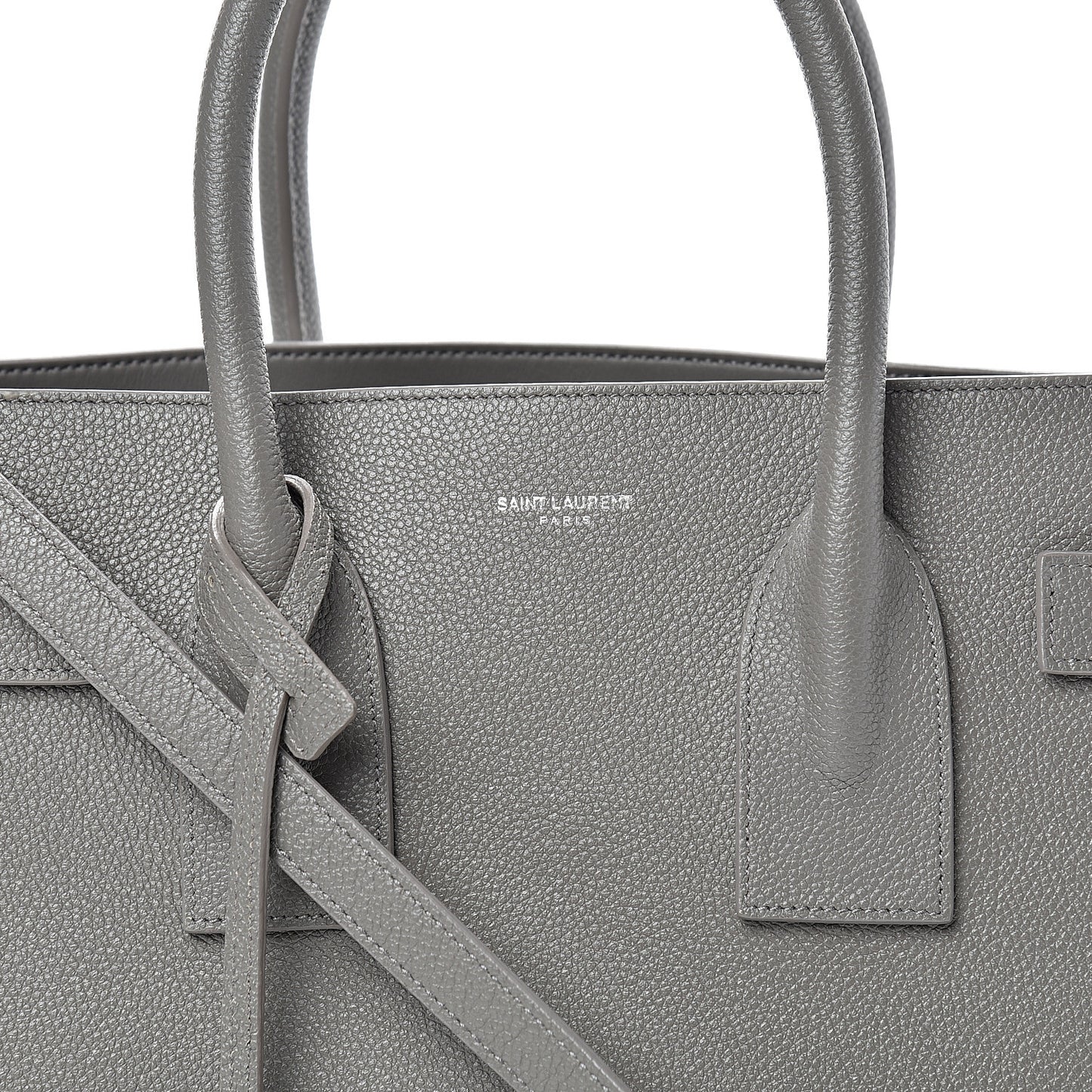 Grained Calfskin Small Sac De Jour Fog