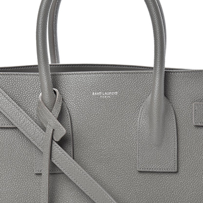 Saint Laurent Grained Calfskin Small Sac De Jour Fog 7 of 10