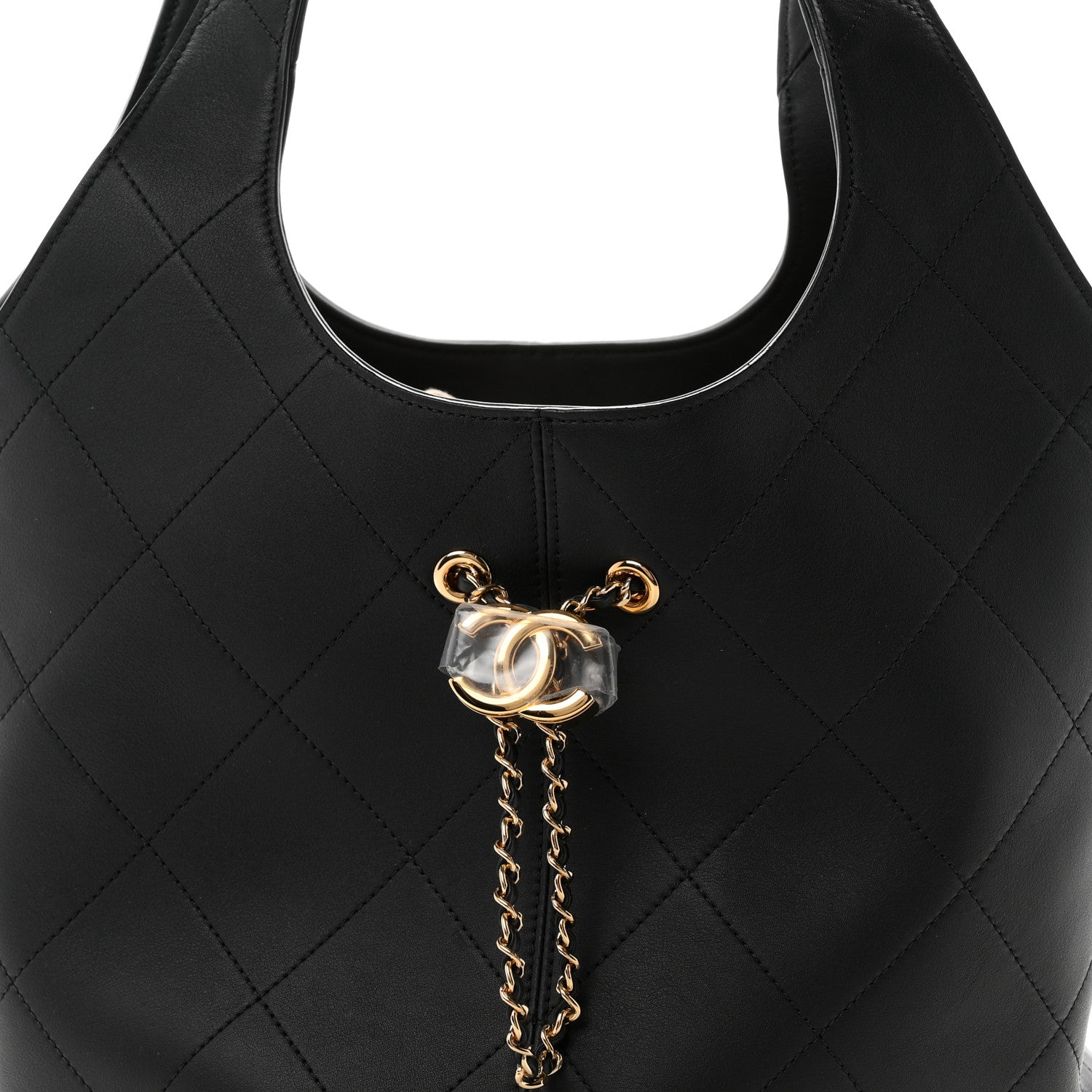 Chanel Calfskin Quilted Medium Shopping Bag Black 7 of 9