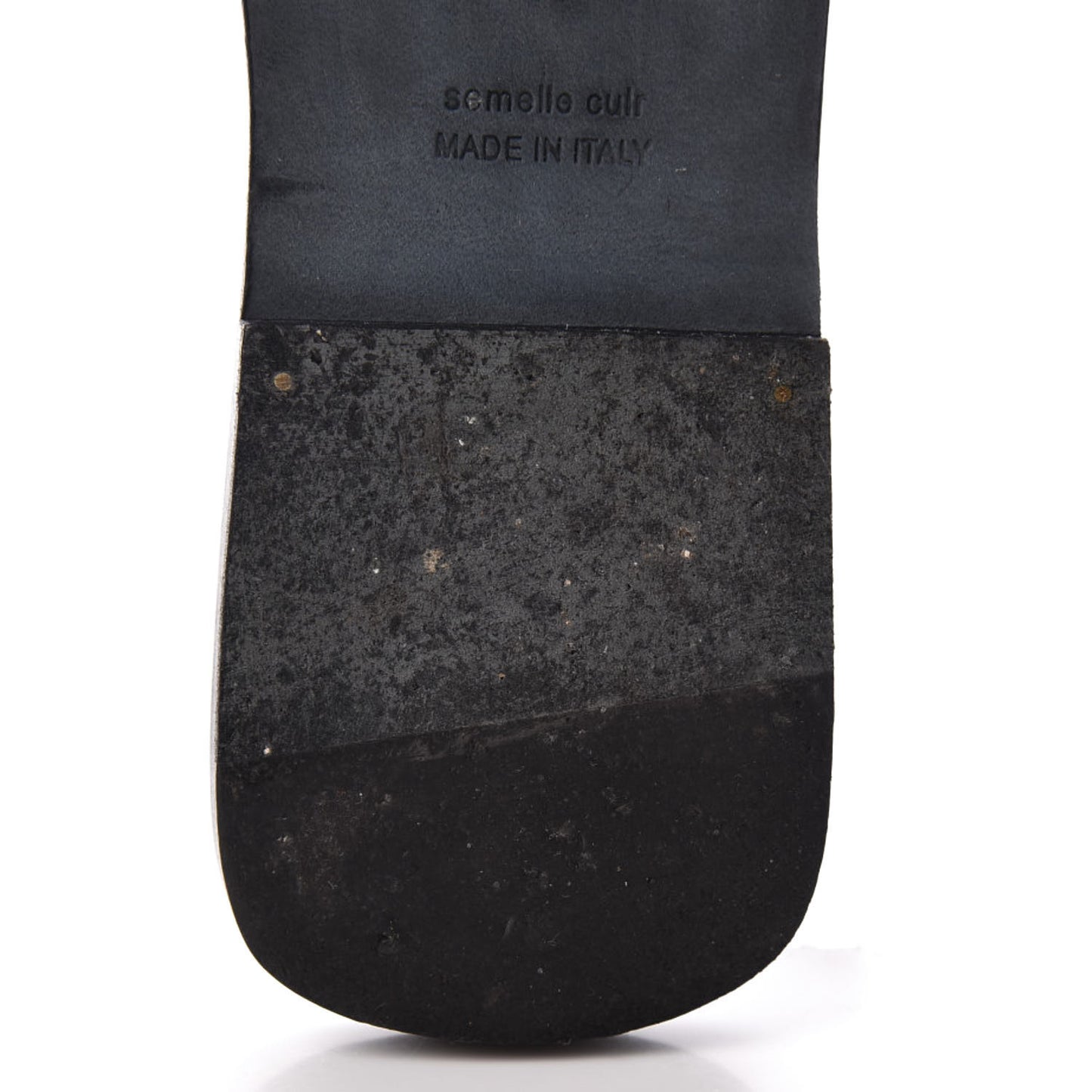 Metallic Epsom Oran Sandals 40 Gris Argente