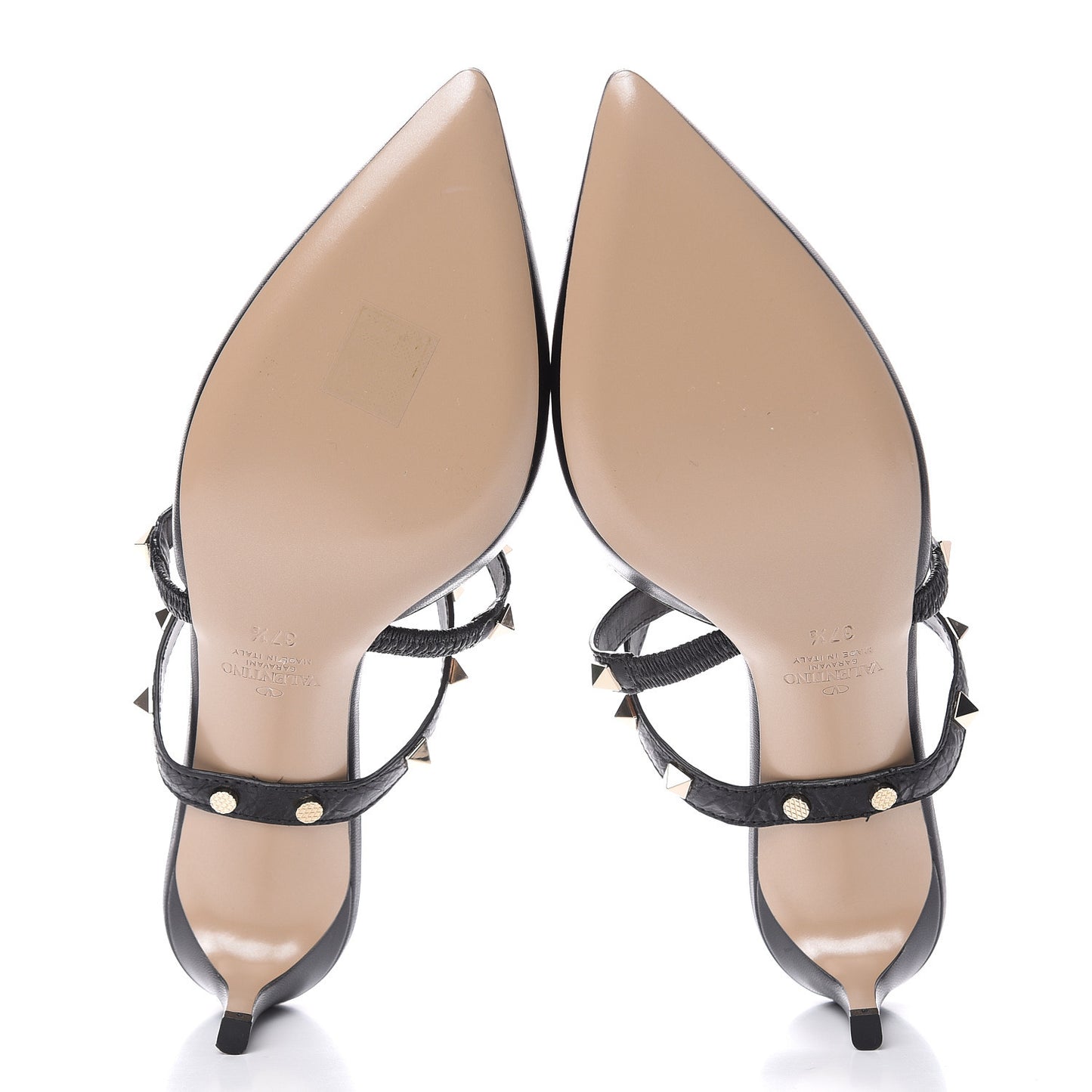 Nappa Rockstud Criss Cross 55mm Mules 37.5 Black