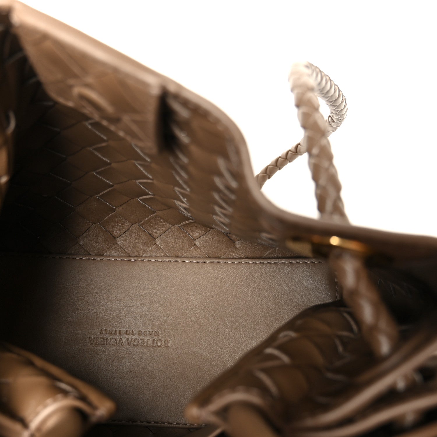 Bottega Veneta Nappa Intrecciato Small Andiamo Shoulder Bag Pinecone 6 of 13