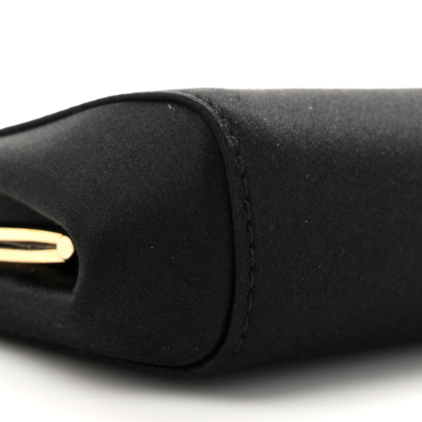 Satin Small Marlene Chain Clutch Black