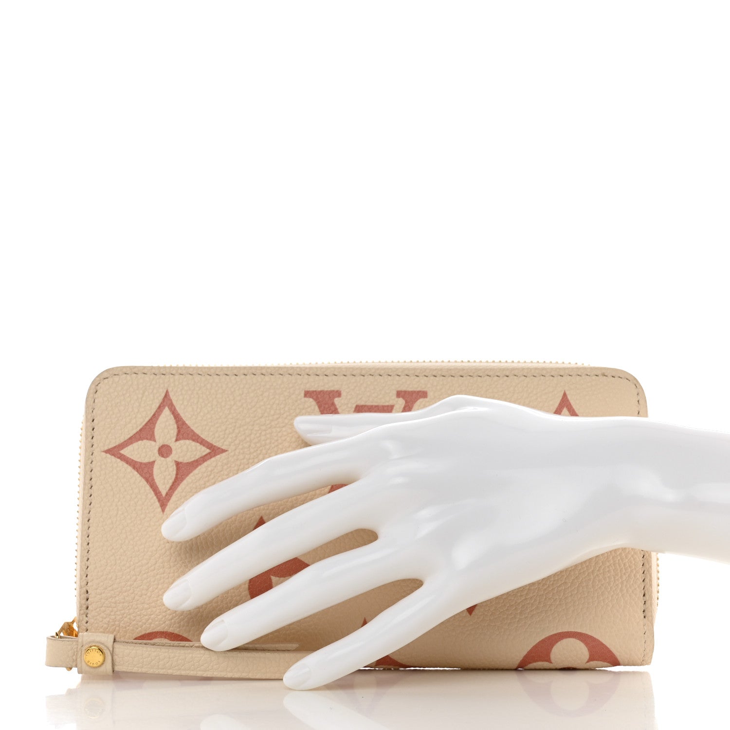 Louis Vuitton Empreinte Monogram Giant Zippy Wallet Creme Bois De Rose 2 of 6