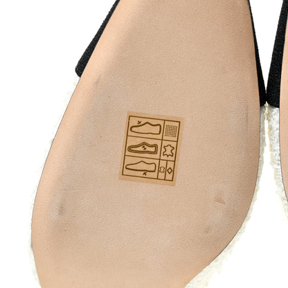 Chanel Tweed Cap Toe CC Slingback Pumps 37 Ivory Black 7 of 9