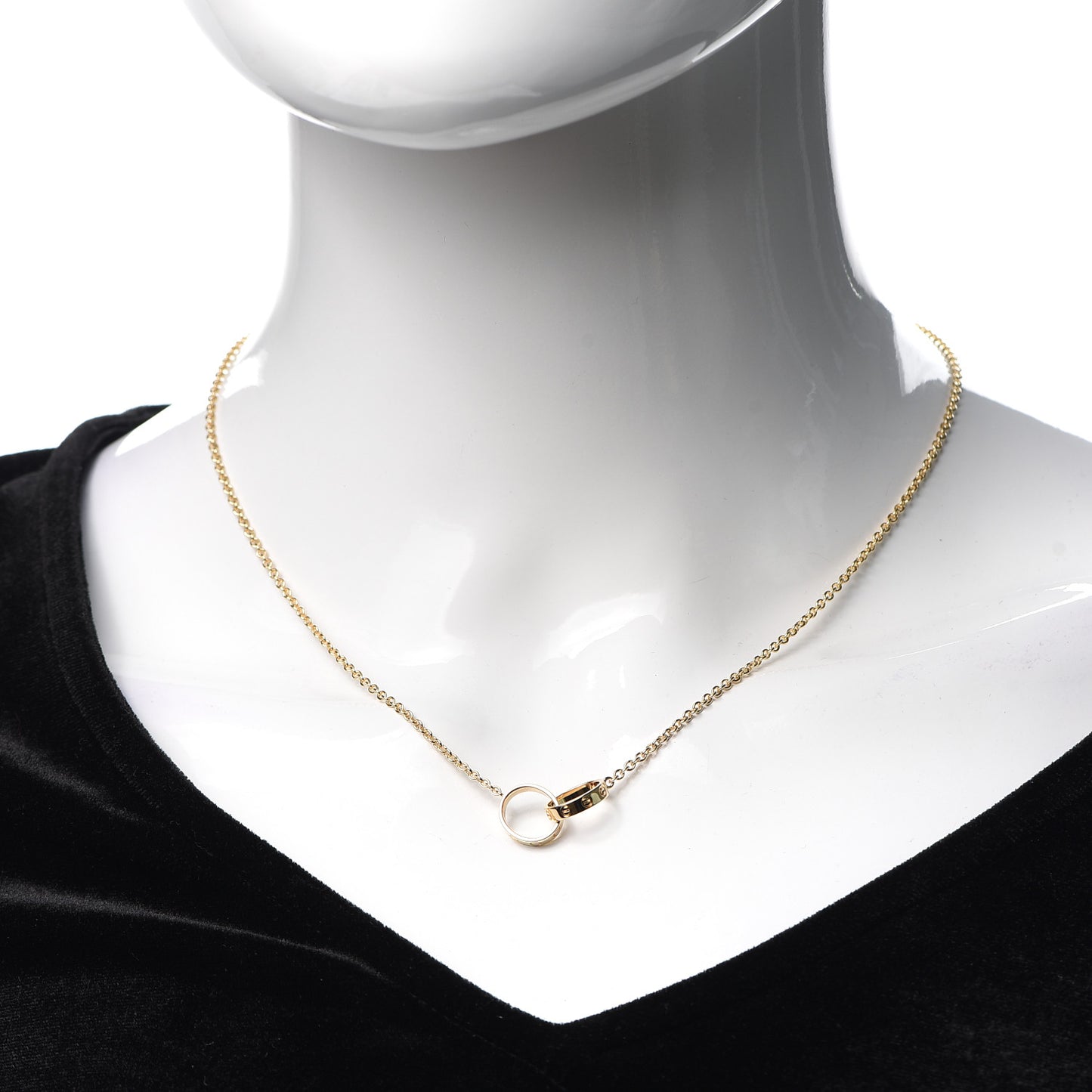 18K Yellow Gold Interlocking LOVE Necklace