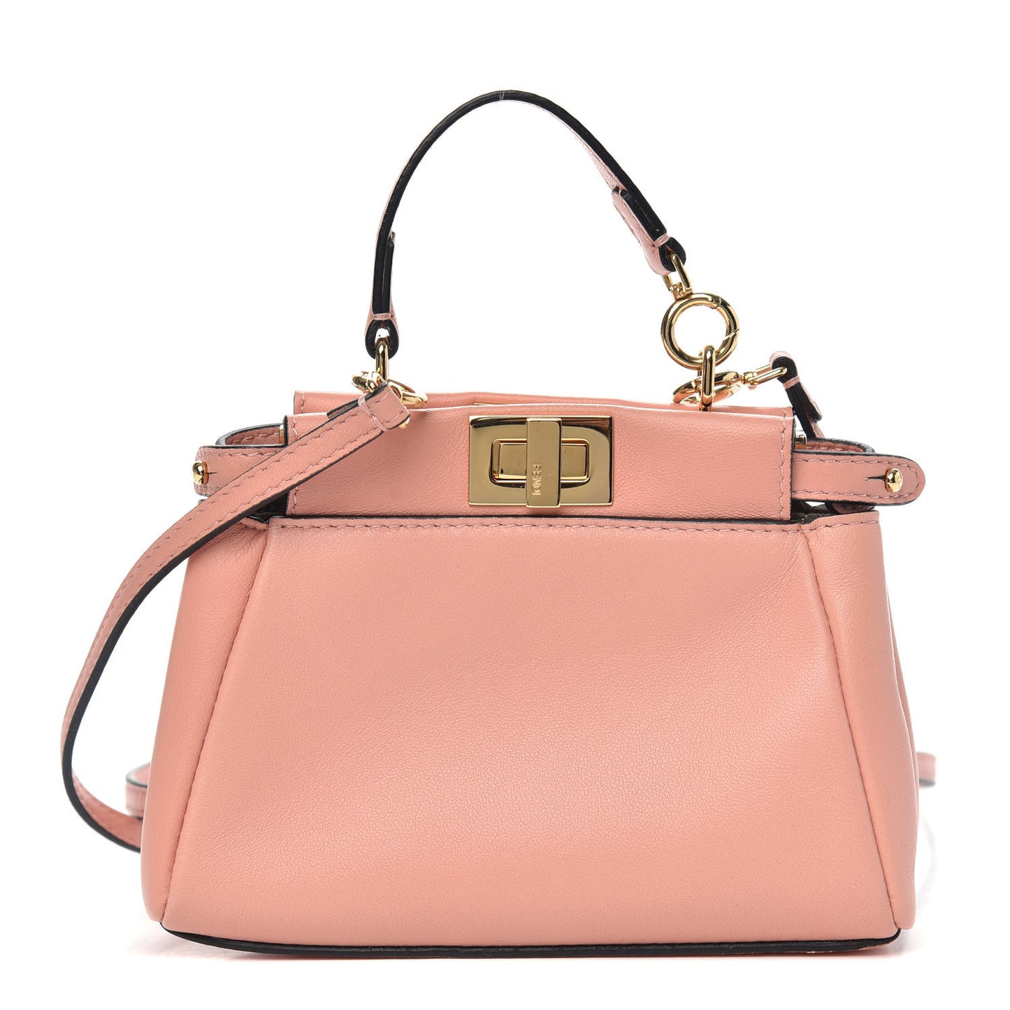 Shiny Nappa Micro Peekaboo Iconic Satchel Pink