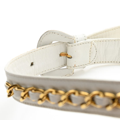 Chanel Lambskin Quilted Flap Waist Belt Bag 70 28 White 14 of 21