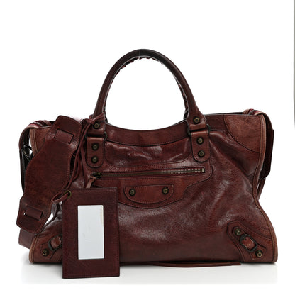 Balenciaga Agneau Classic Hardware City Dark Wine 3 of 13