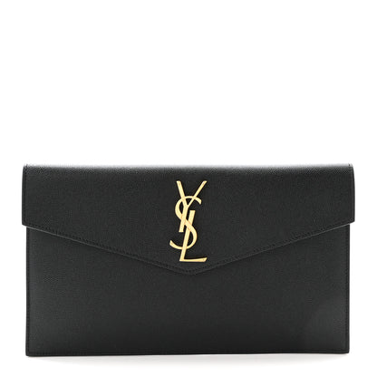 Saint Laurent Grain De Poudre Uptown Pouch Black 1 of 7