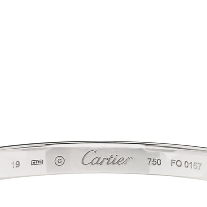 Cartier 18K White Gold LOVE Cuff Bracelet 19 3 of 3