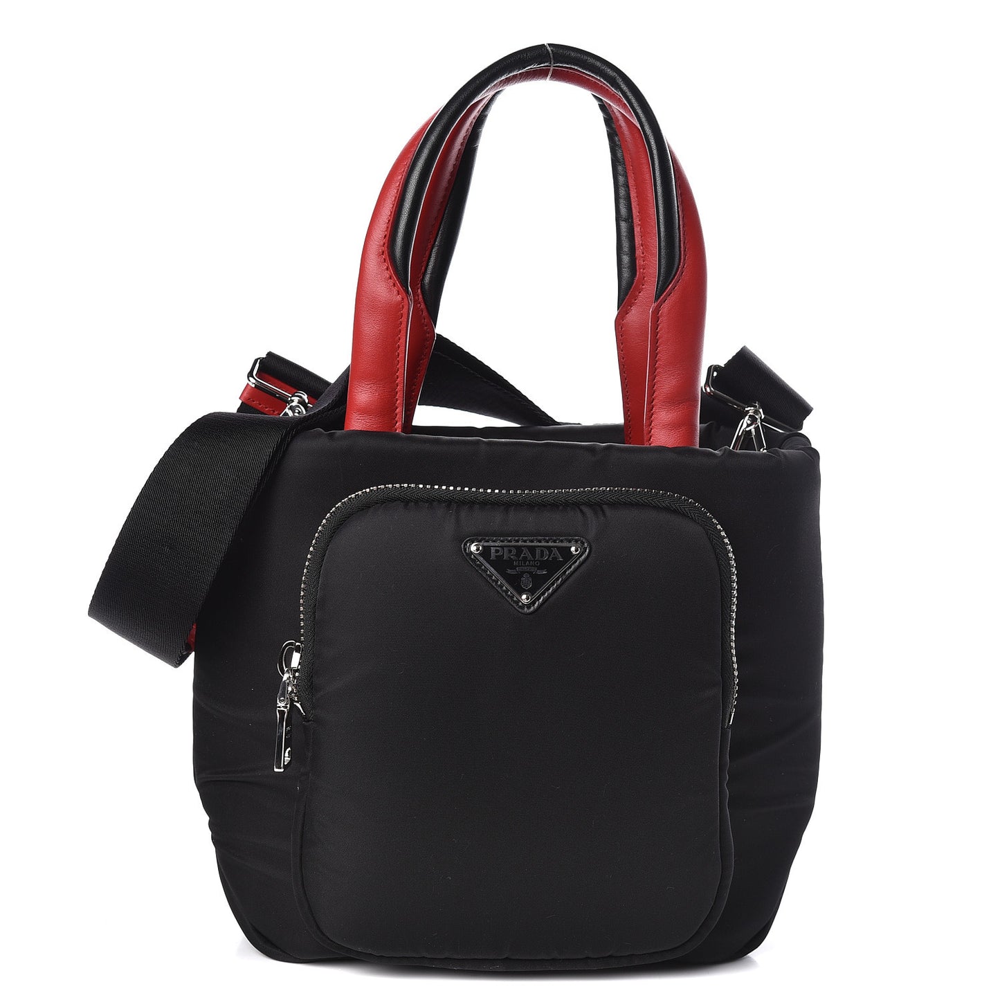 Tessuto Nylon Pocket Small Cargo Tote Black Fuoco