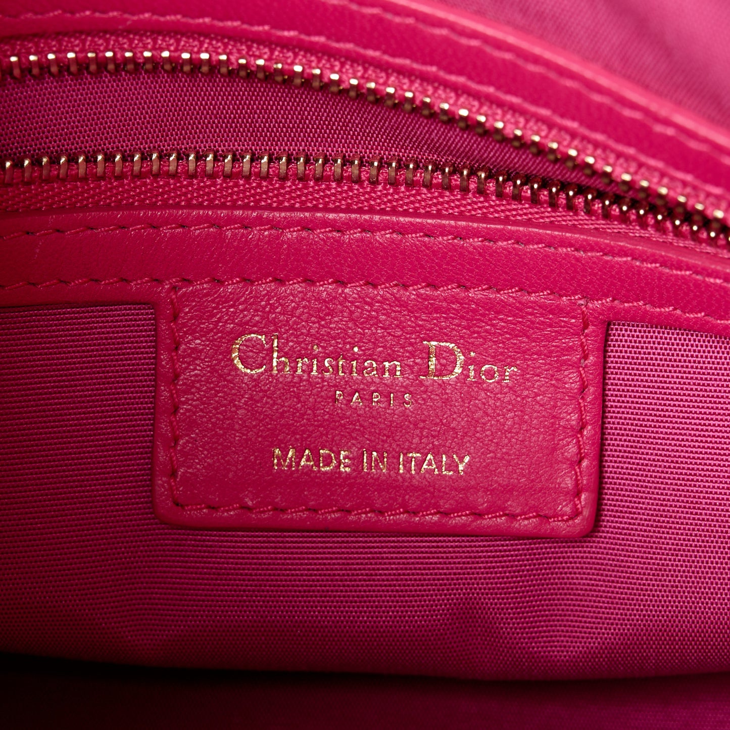 Lambskin Cannage Granville Polochon Fuchsia