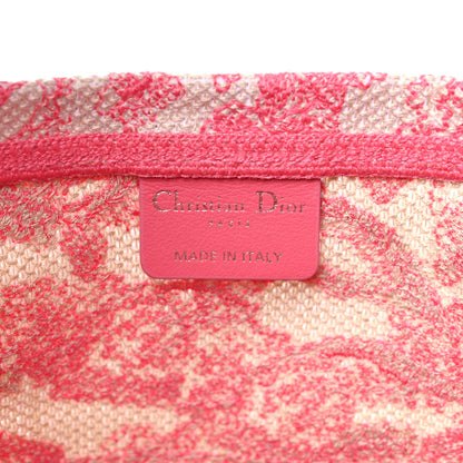 Christian Dior Canvas Reverse Embroidered Toile De Jouy D-Bubble Bucket Bag Peony Pink 6 of 12