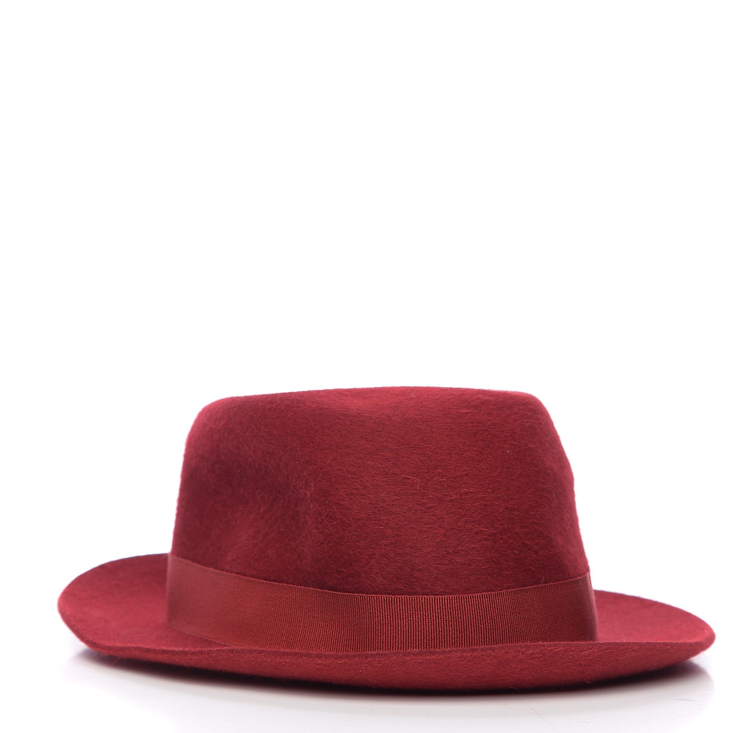 Hermes Feutre Chapeau Hat 57 Rouge Profond 2 of 6