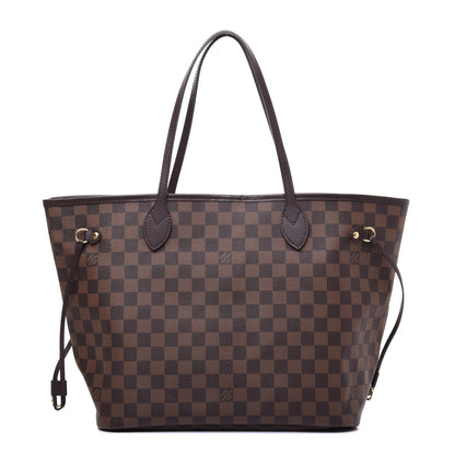 Louis Vuitton Damier Ebene Neo Neverfull MM Rose Ballerine 1 of 15