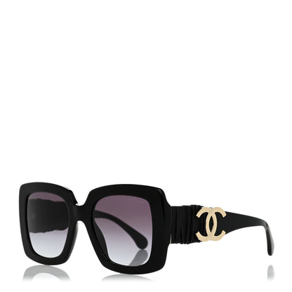 Chanel Acetate Calfskin Square Sunglasses 5474-Q Black 1 of 7