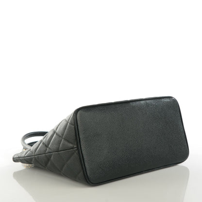 Chanel Caviar Quilted Medallion Tote Dark Green 4 of 7