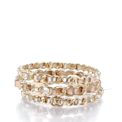 Chanel Lambskin Chain CC Bangle Set of 3 Gold 3 of 5