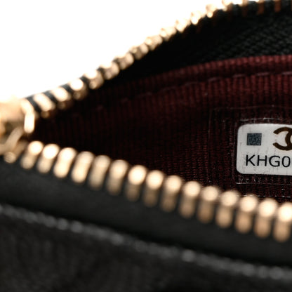 Chanel Caviar Quilted Compact Zipped Pocket Wallet Black 6 of 6