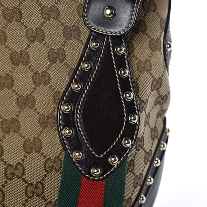 Gucci Monogram Web Pelham Studded Shoulder Bag Brown 10 of 10