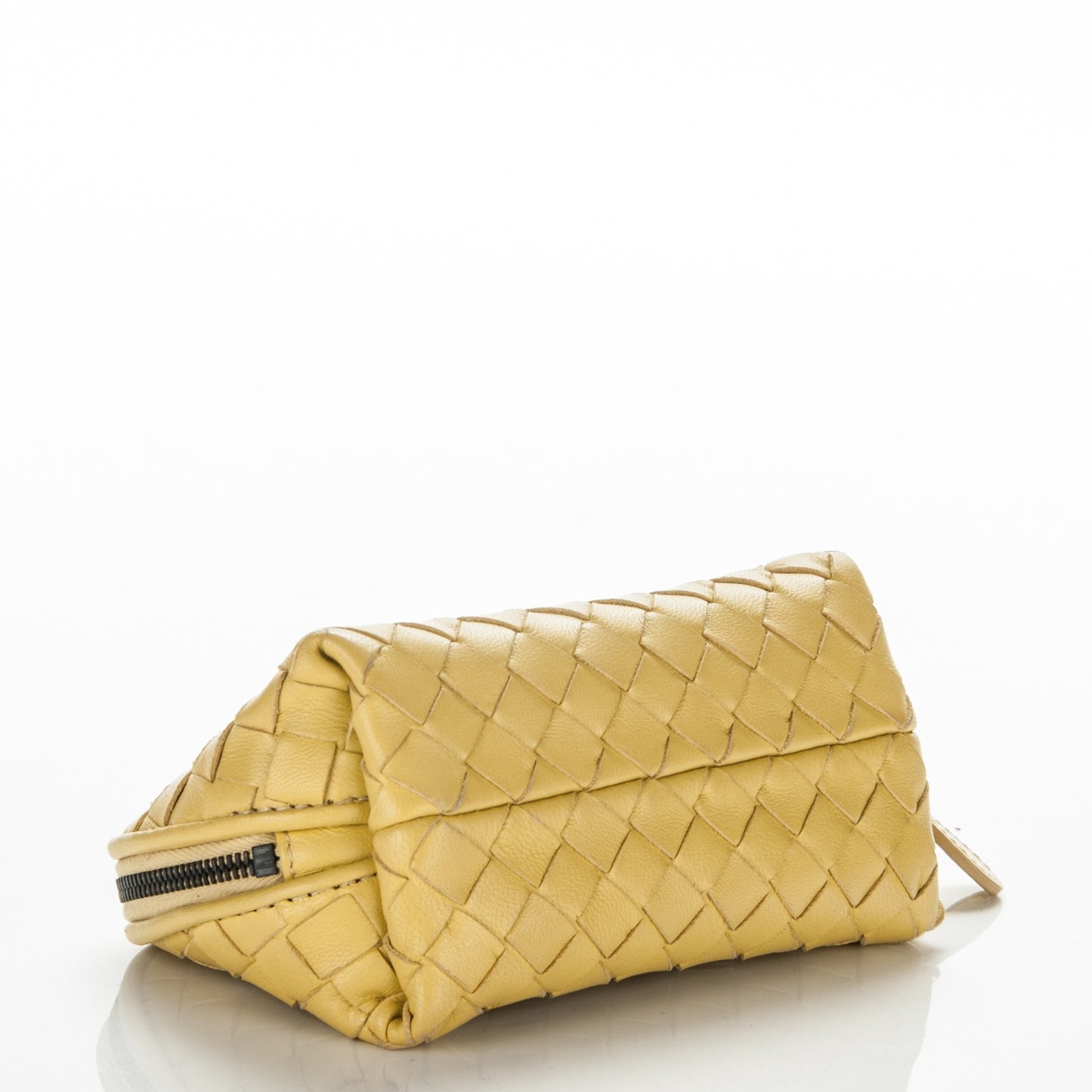 Nappa Intrecciato Cosmetic Pouch Yellow