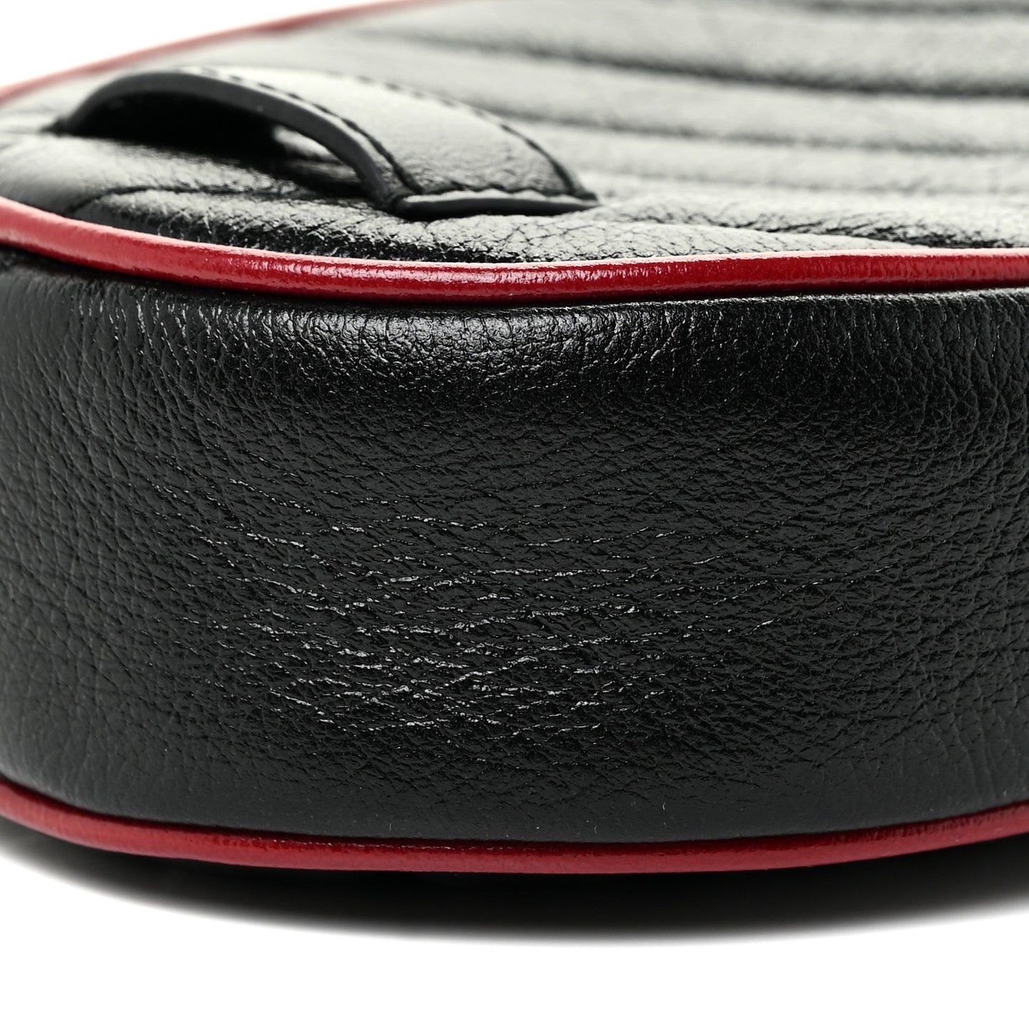 Azalea Calfskin Matelasse Diagonal Torchon GG Marmont Belt Bag 75 30 Black Romantic Cerise