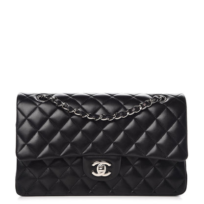 Chanel Lambskin Quilted Medium Double Flap Black 1 of 10