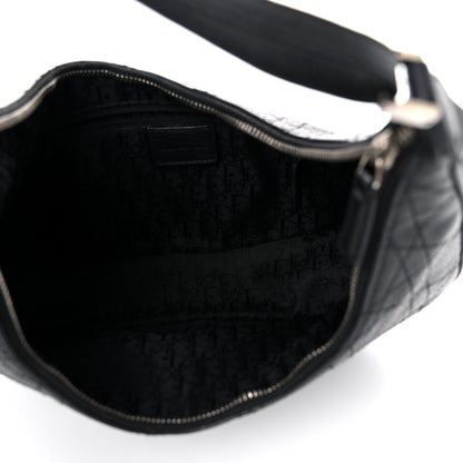 Christian Dior Grained Calfskin Cannage Hobo Black 4 of 24