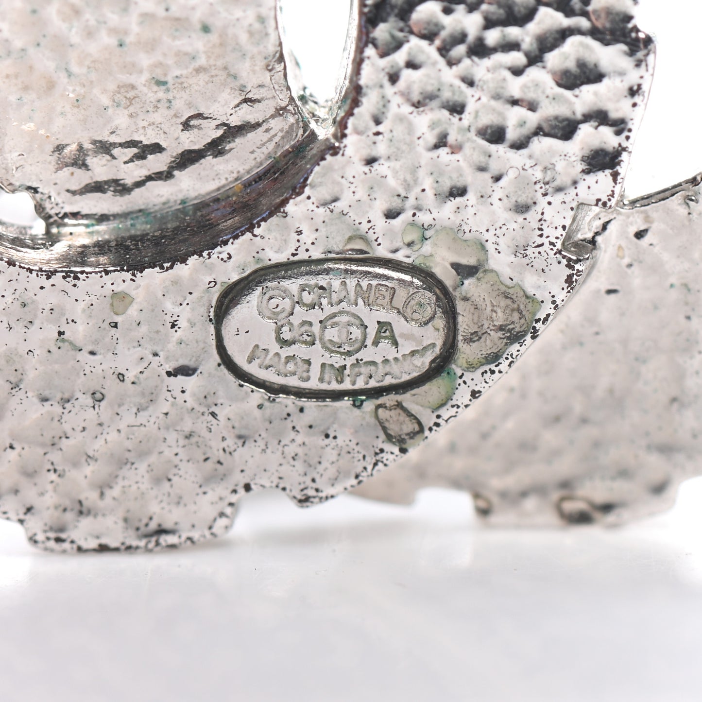 Baguette Crystal Large CC Necklace Silver