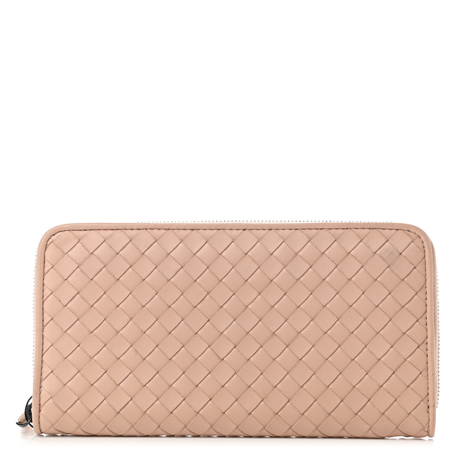 Bottega Veneta Nappa Intrecciato Zip Around Wallet Flamingo 1 of 9