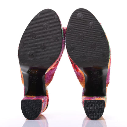 Chanel Terry Cloth CC Sandal Mule 36.5 Multicolor 5 of 9